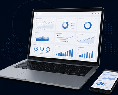 Laptop con tablero de indicadores